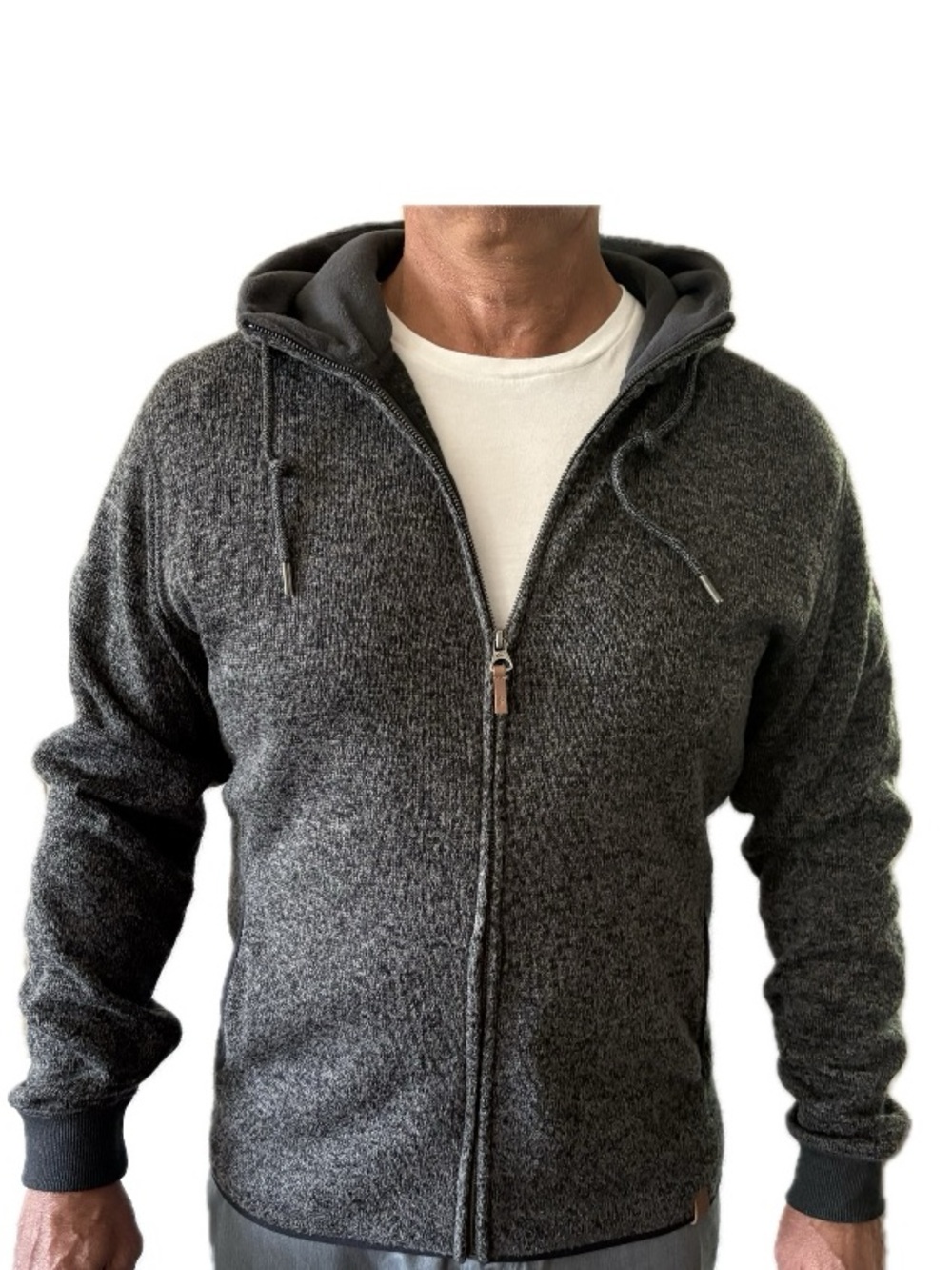 Quiksilver Keller Full-Zip Hoodie - Dark Grey Heather - Men’s Large